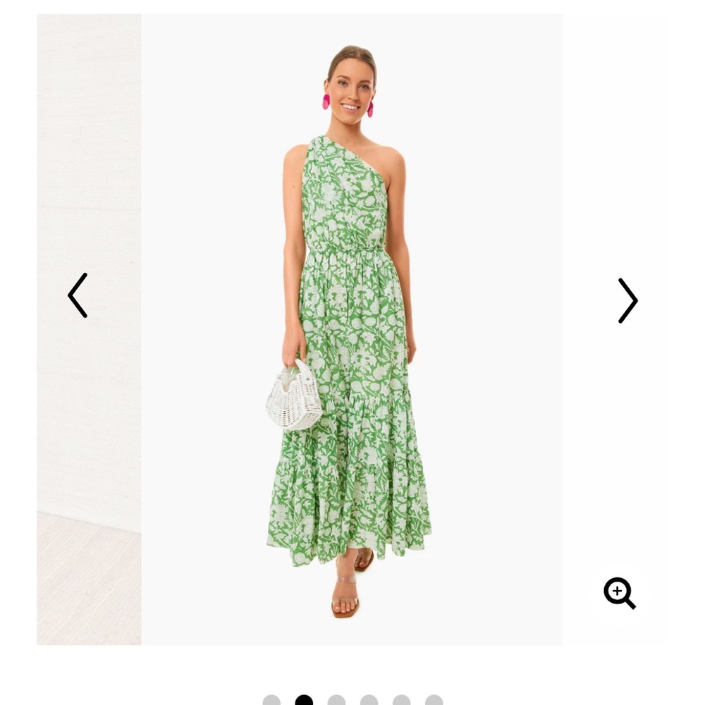 Charina Sarte One Shoulder Botanical Long dress XS